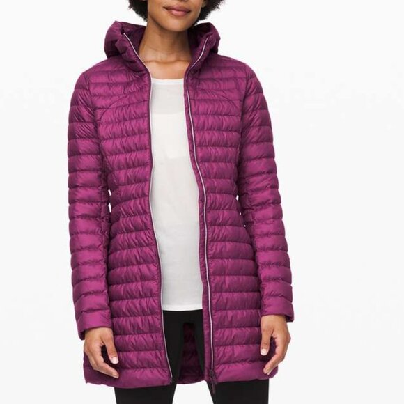 Like New Lululemon Pack it Down Goose Down Jacket in Color Marvel Size 4 - Picture 3 of 12